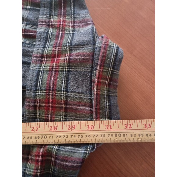 LL Bean Flannel Shirt Mens Medium Plaid Long Sleeve Colorful 228061 Traditional - Picture 10 of 10
